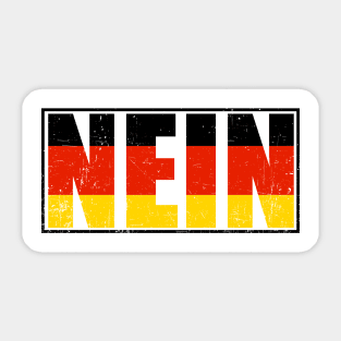 German Flag Nein Sticker